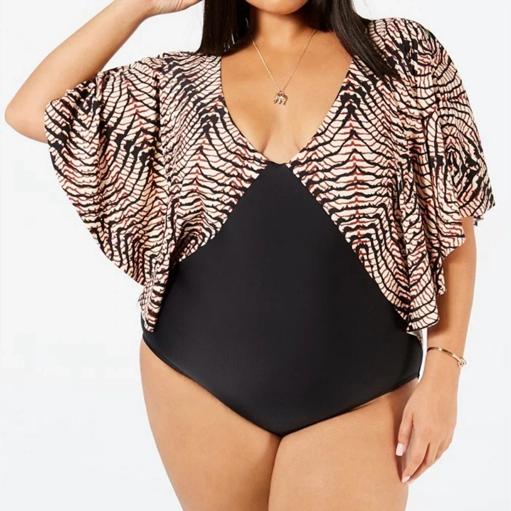 Raisins - Flutter Sleeve One Piece Swimsuit